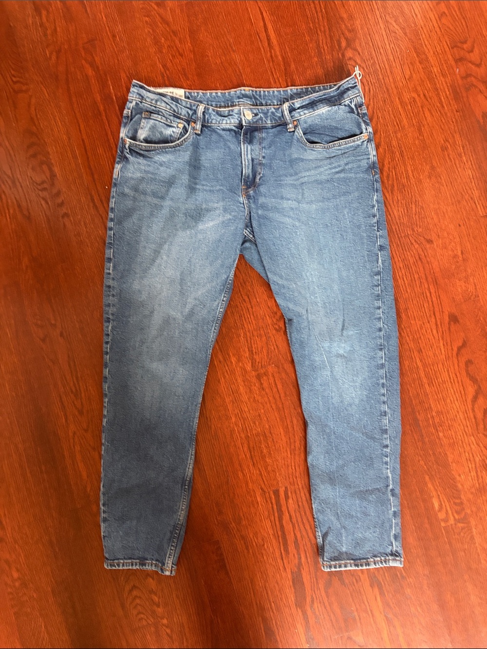 H&M Men's Light Blue Regular Fit 38x32 Jeans